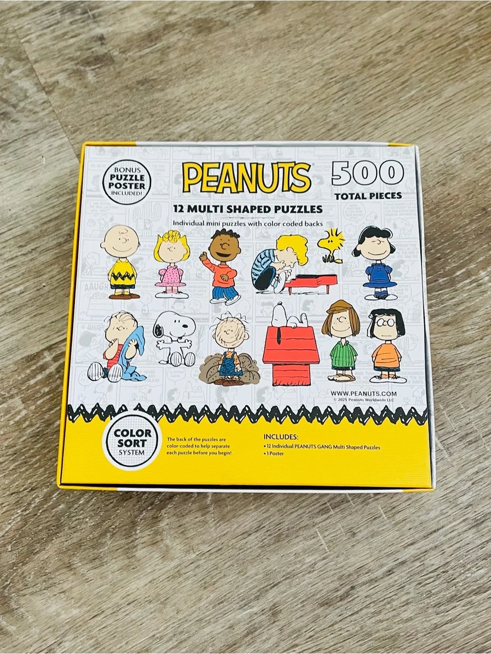 Peanuts Multi-Shaped Puzzles 500 Total Pieces – 12 Individual Character Puzzles